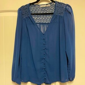 Blu Pepper Sheer Top - Size M